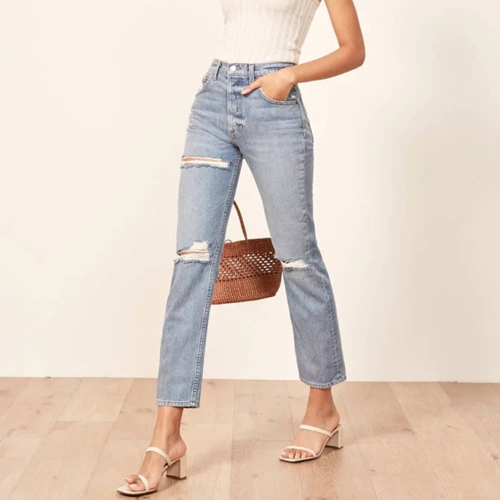 Reformation Cynthia High Rise Straight Jeans